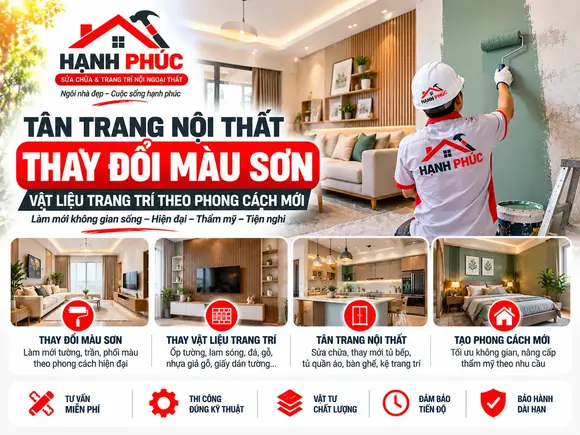 Đổi Màu Sơn & Vật Liệu Trang Trí Tạo Bứt Phá Không Gian